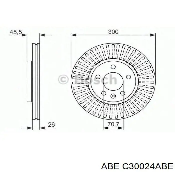 Гальмівні диски передні C30024ABE ABE