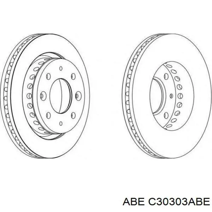 Диск переднього гальма ABE C30303ABE ціна, від 28.00 USD