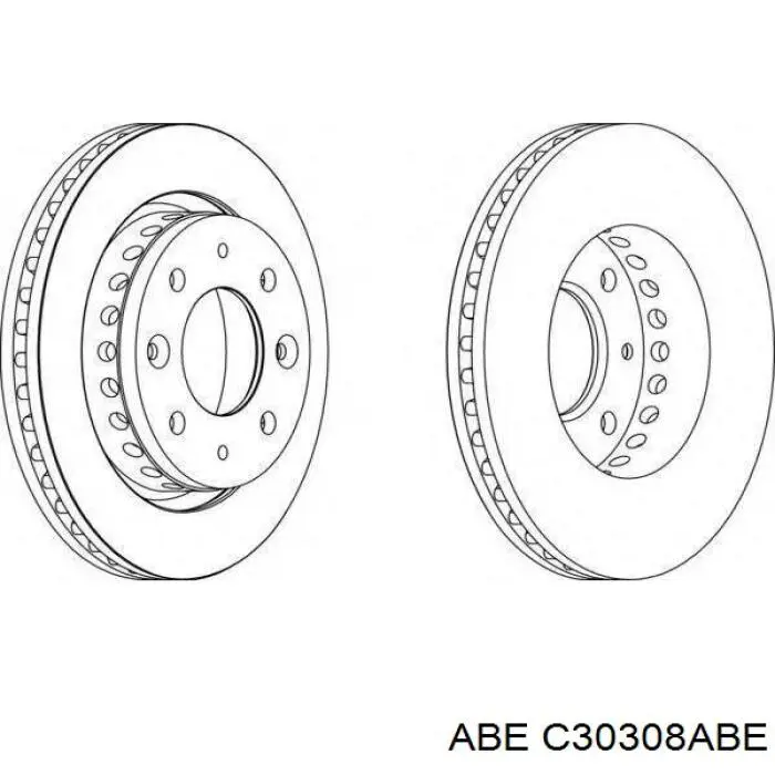 Диск гальмівний передній ABE C30308ABE
