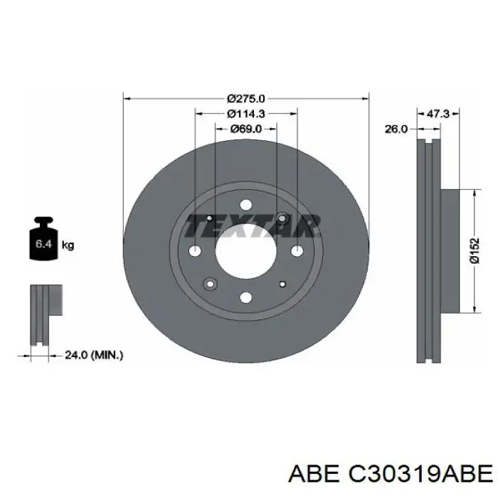 Купити C30319ABE ABE Ротор гальмівний