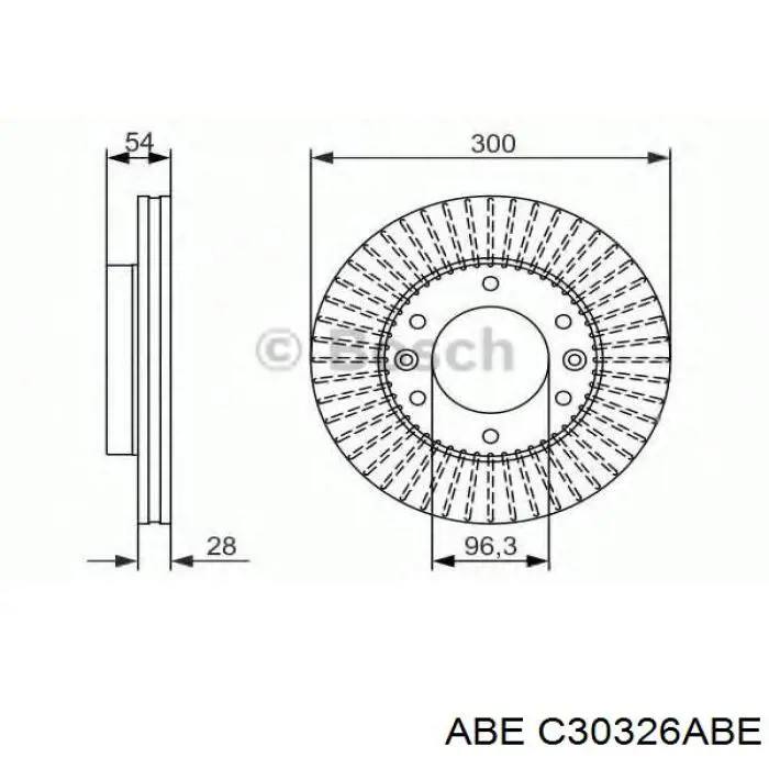 Гальмівні диски передні C30326ABE ABE