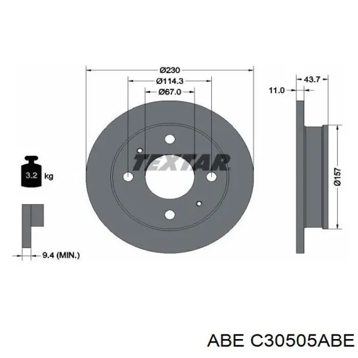 Купити C30505ABE ABE Ротор гальмівний