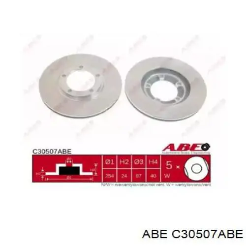 C30507ABE ABE Гальмо дискове переднє