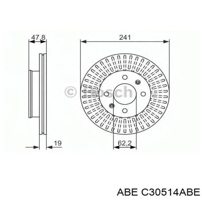 C30514ABE ABE Гальмо дискове переднє