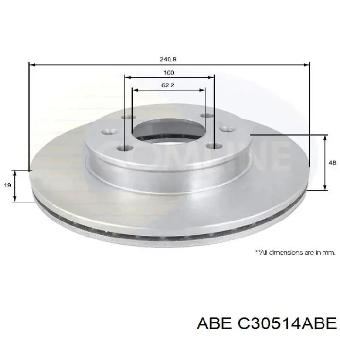 Гальмівні диски передні C30514ABE ABE