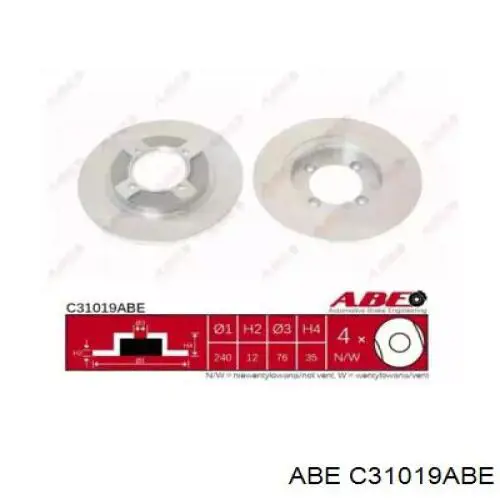 Купити C31019ABE ABE Ротор гальмівний