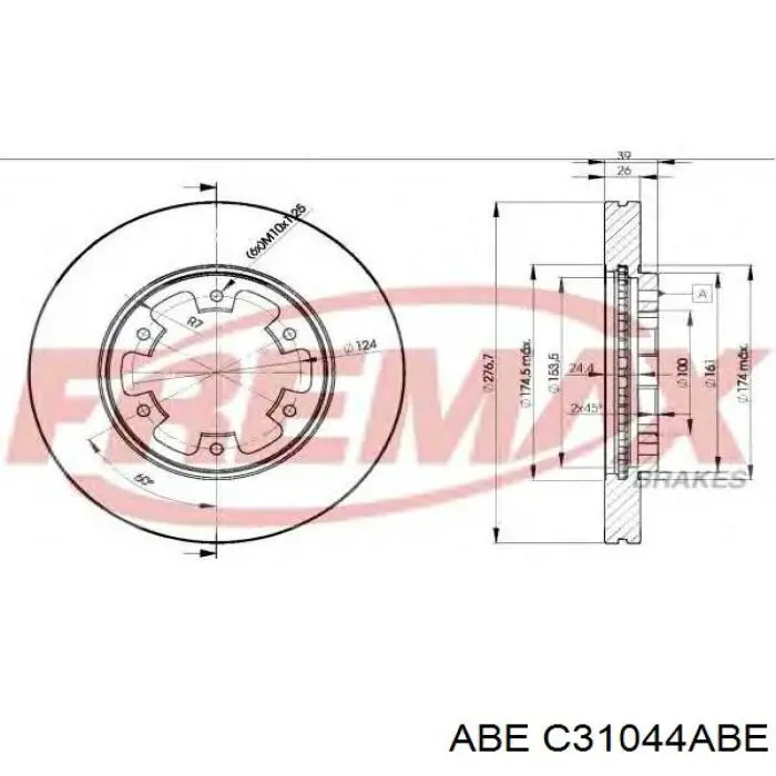 Гальмівні диски передні C31044ABE ABE