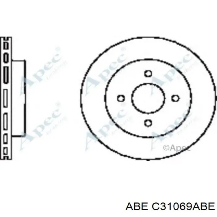 Гальмівні диски передні C31069ABE ABE
