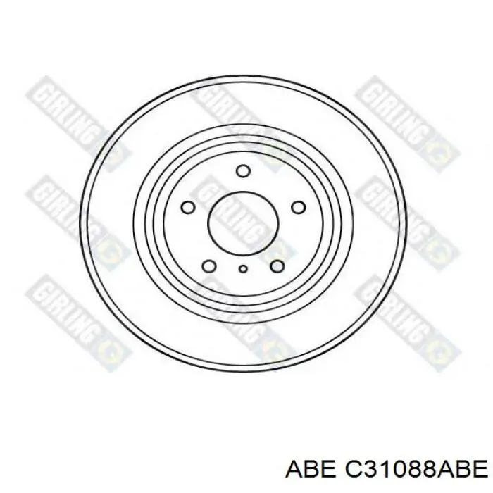 Диск переднього гальма ABE C31088ABE ціна, від 48.32 USD