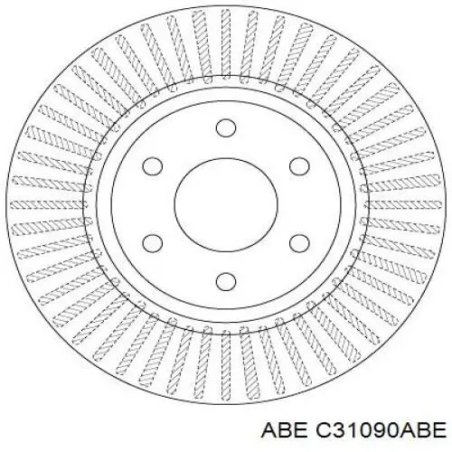 Диск переднього гальма ABE C31090ABE ціна, від 38.46 USD