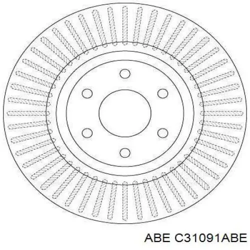 Диск переднього гальма ABE C31091ABE ціна, від 41.26 USD