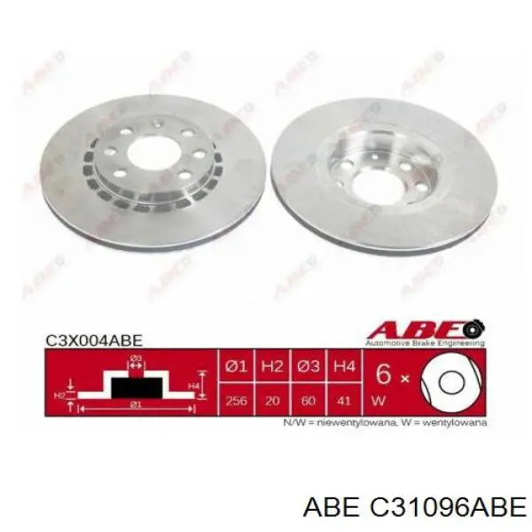 Гальмівні диски передні C31096ABE ABE