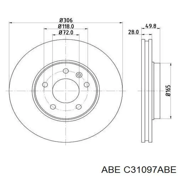 Гальмівні диски передні C31097ABE ABE