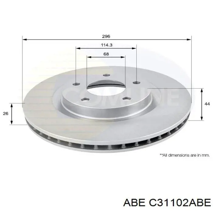 Гальмівні диски передні C31102ABE ABE