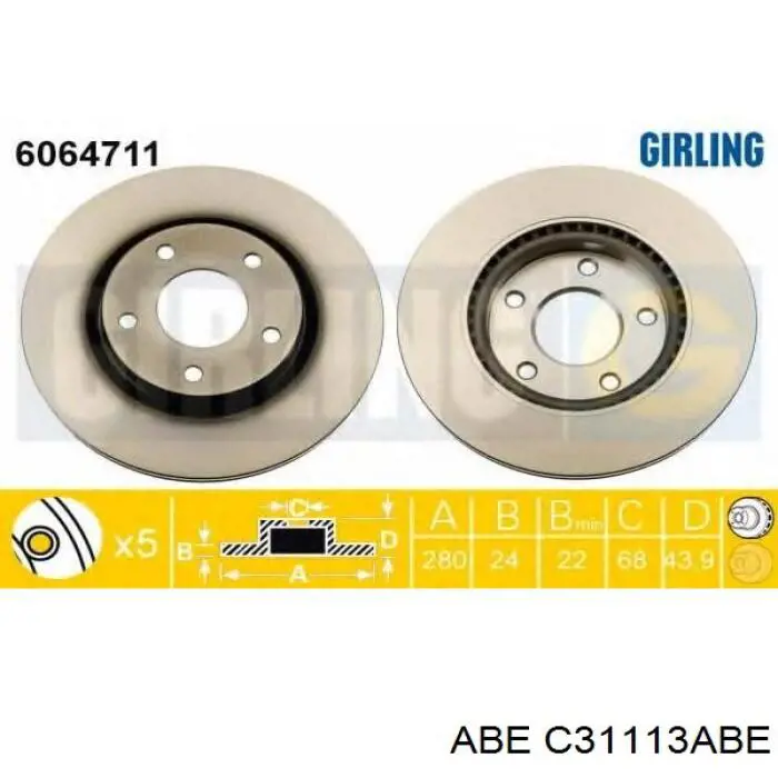 Купити C31113ABE ABE Ротор гальмівний
