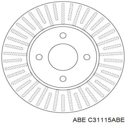 Диск переднього гальма ABE C31115ABE ціна, від 26.54 USD