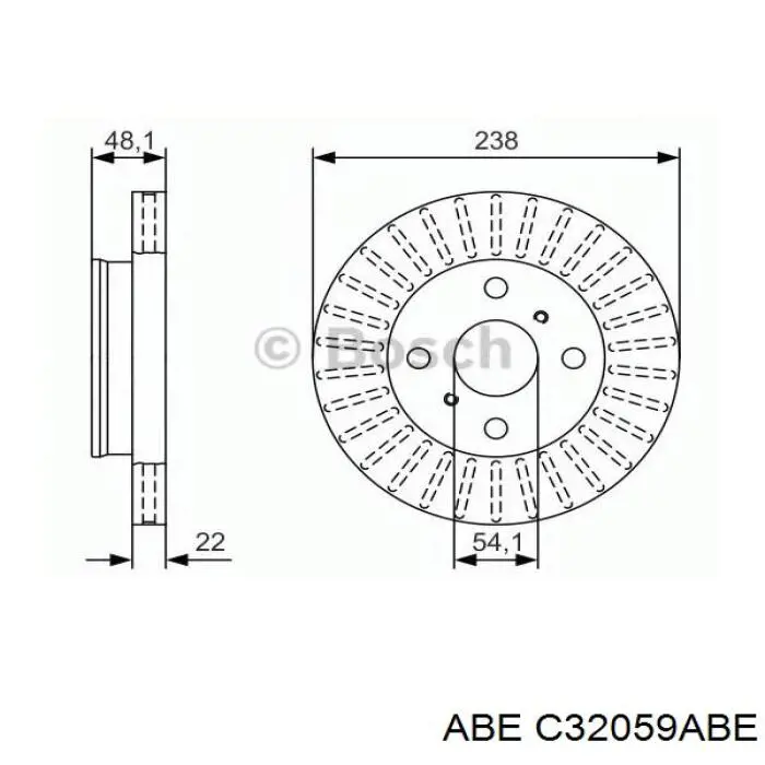 Диск гальмівний передній Japko 60259C