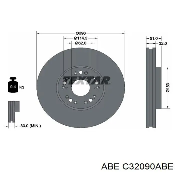 Купити C32090ABE ABE Ротор гальмівний