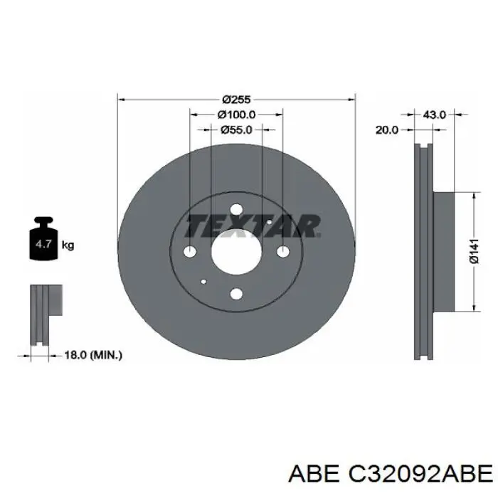 Купити C32092ABE ABE Ротор гальмівний