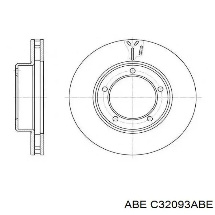 Диск переднього гальма ABE C32093ABE ціна, від 37.33 USD