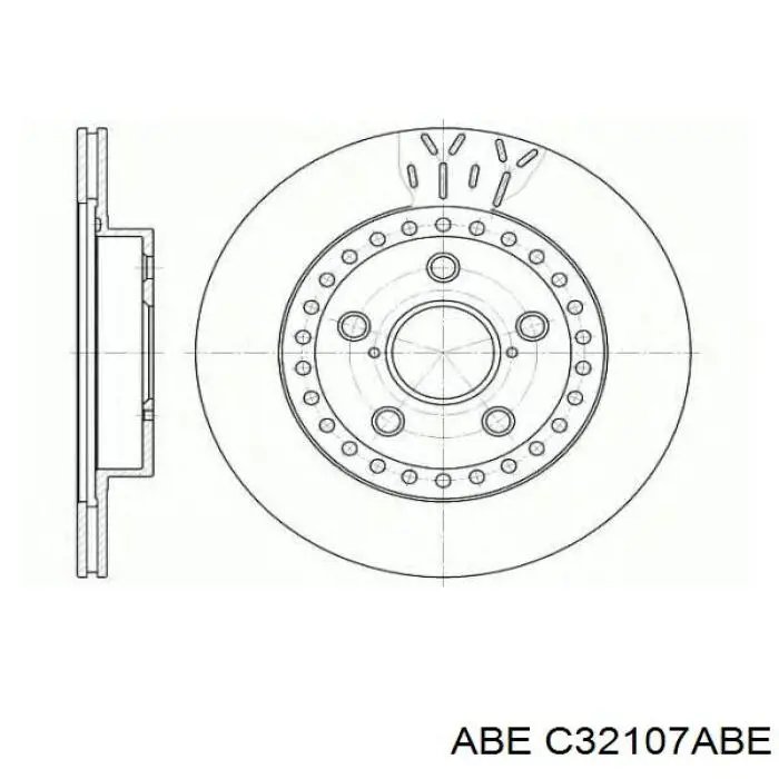 C32107ABE ABE Гальмо дискове переднє