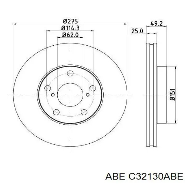 Гальмівні диски передні C32130ABE ABE