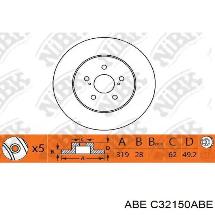 C32150ABE ABE Гальмо дискове переднє