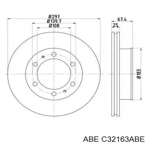 Купити C32163ABE ABE Ротор гальмівний