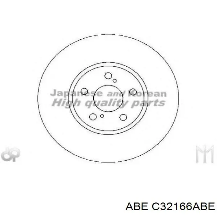 Диск переднього гальма ABE C32166ABE ціна, від 30.08 USD