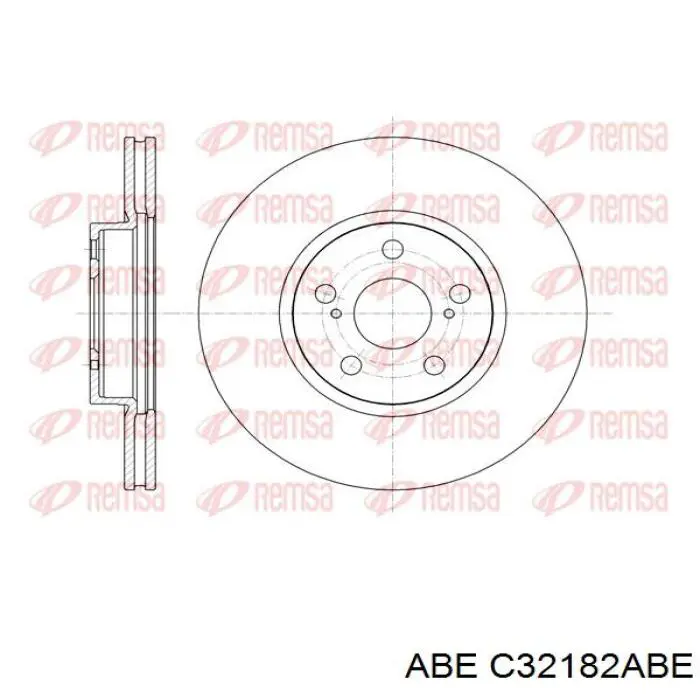 Диск переднього гальма ABE C32182ABE ціна, від 32.93 USD