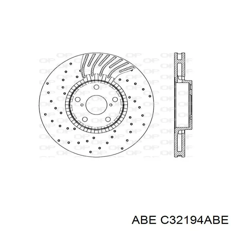 Диск гальмівний передній ABE C32194ABE