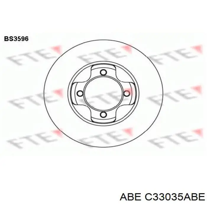 C33035ABE ABE диск гальмівний передній