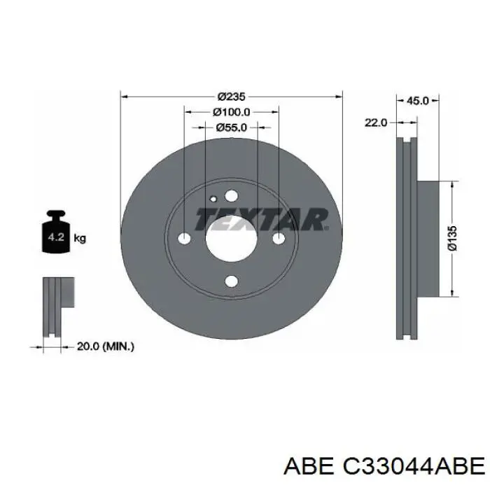 Купити C33044ABE ABE Ротор гальмівний
