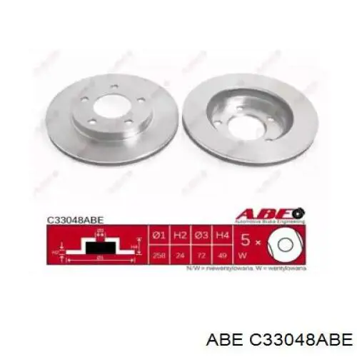 C33048ABE ABE Гальмо дискове переднє