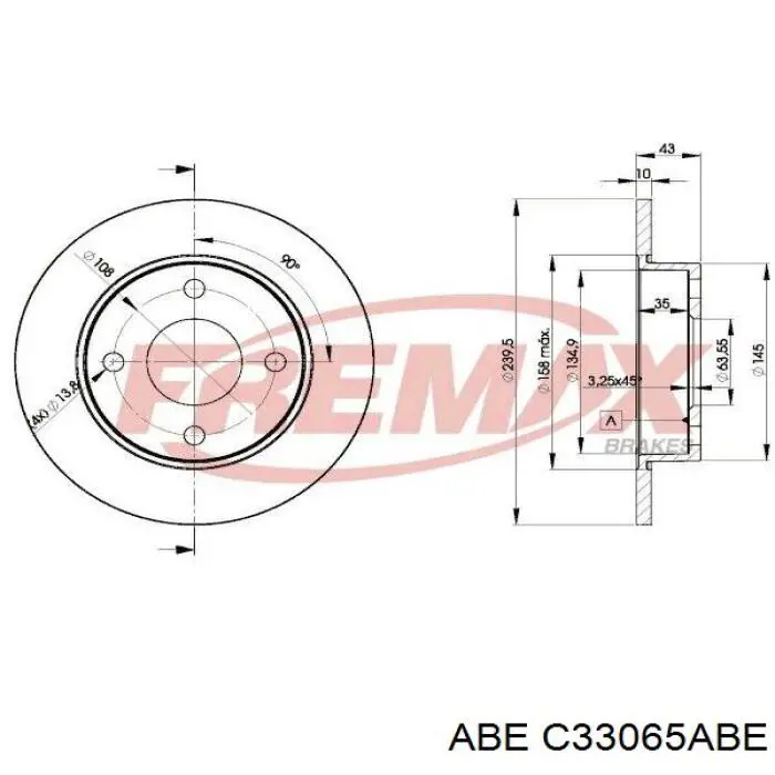 Купити C33065ABE ABE Ротор гальмівний