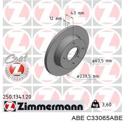 Гальмівні диски передні C33065ABE ABE