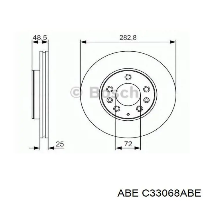Гальмівні диски передні C33068ABE ABE