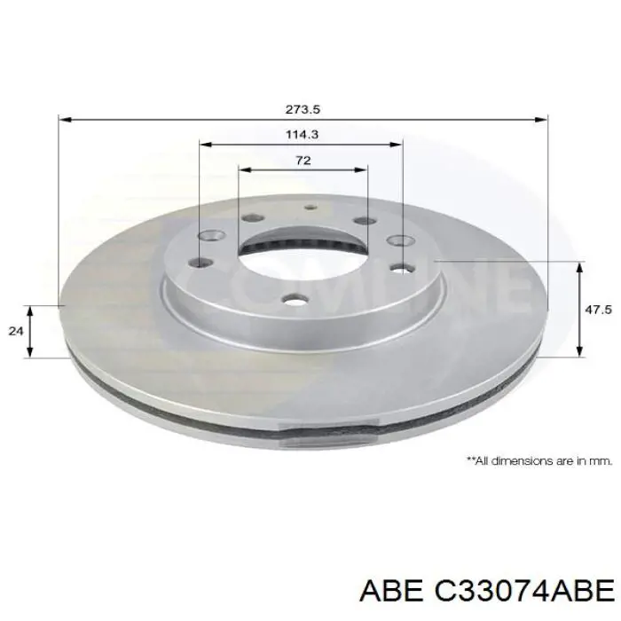 Гальмівні диски передні C33074ABE ABE