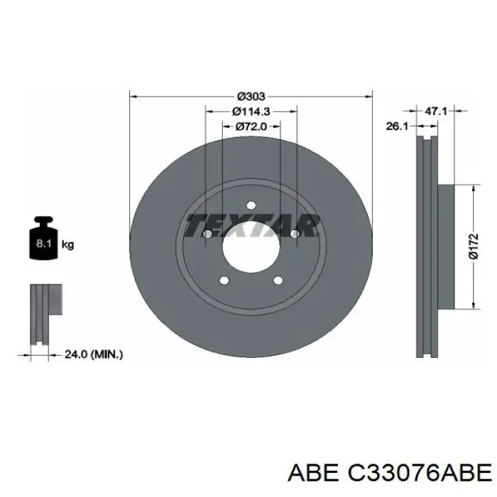 Купити C33076ABE ABE Ротор гальмівний