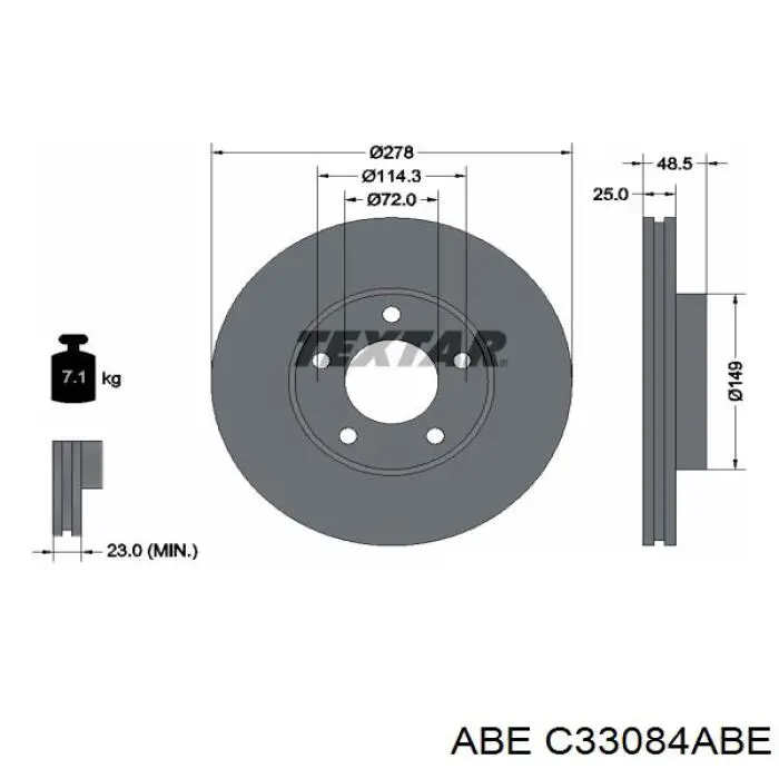 Купити C33084ABE ABE Ротор гальмівний