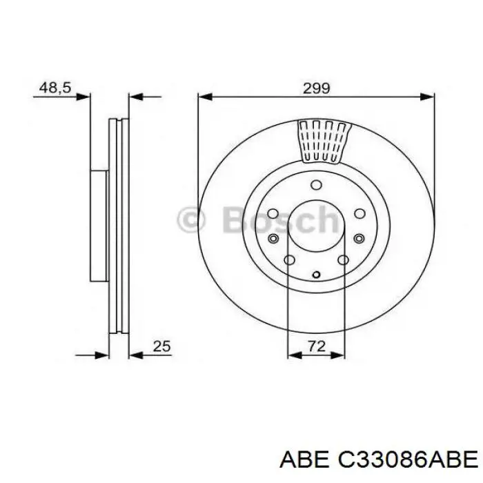 Гальмівні диски передні C33086ABE ABE