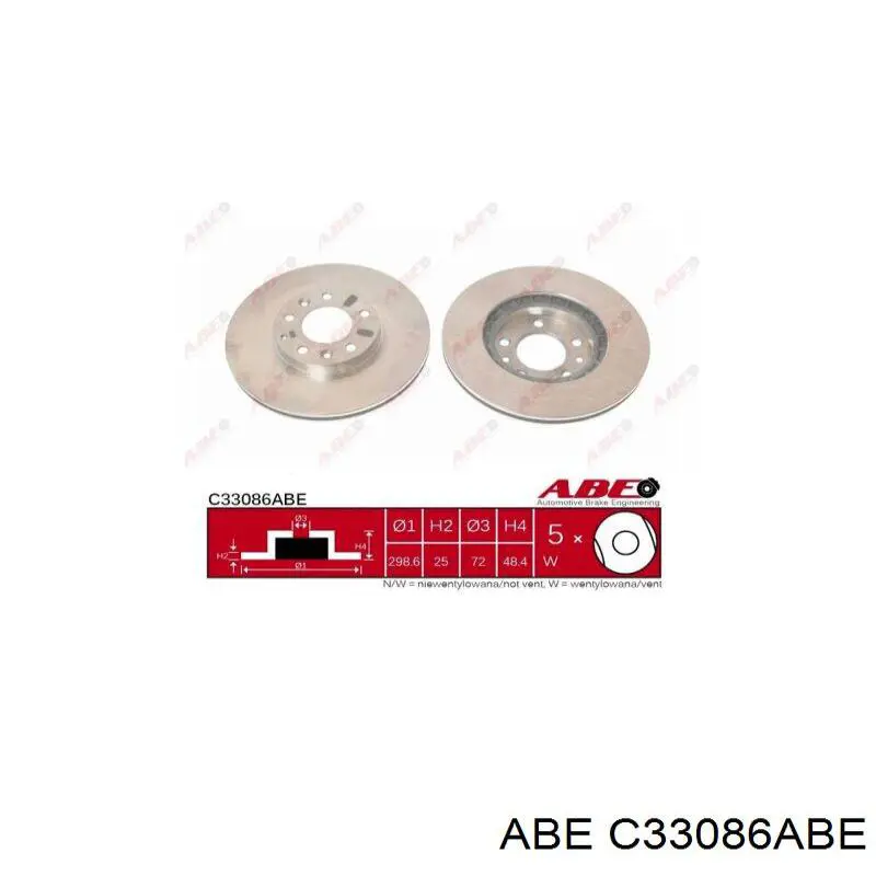 Купити C33086ABE ABE Ротор гальмівний