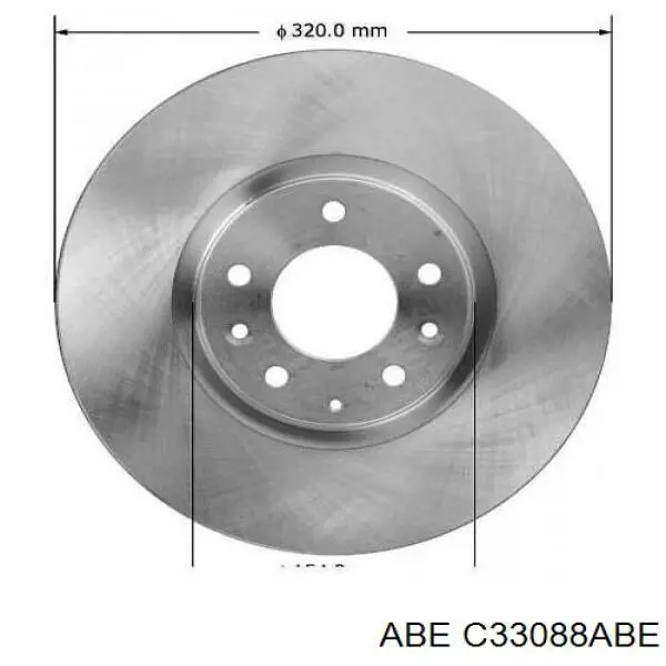 C33088ABE ABE диск гальмівний передній