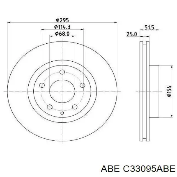 Купити C33095ABE ABE Ротор гальмівний