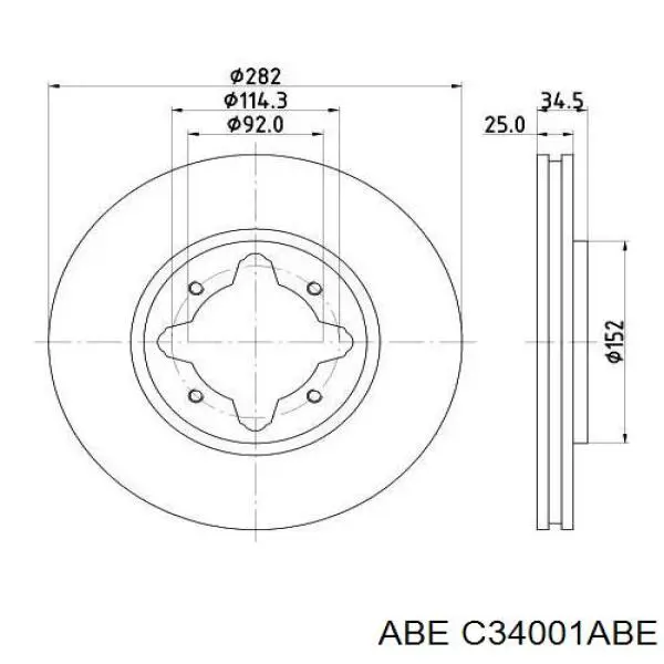 Купити C34001ABE ABE Ротор гальмівний