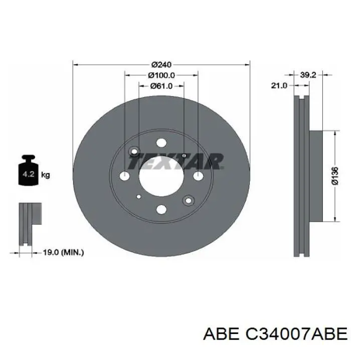 Купити C34007ABE ABE Ротор гальмівний