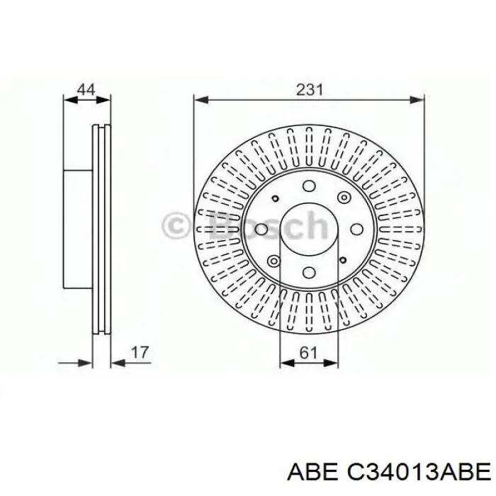 C34013ABE ABE Гальмо дискове переднє