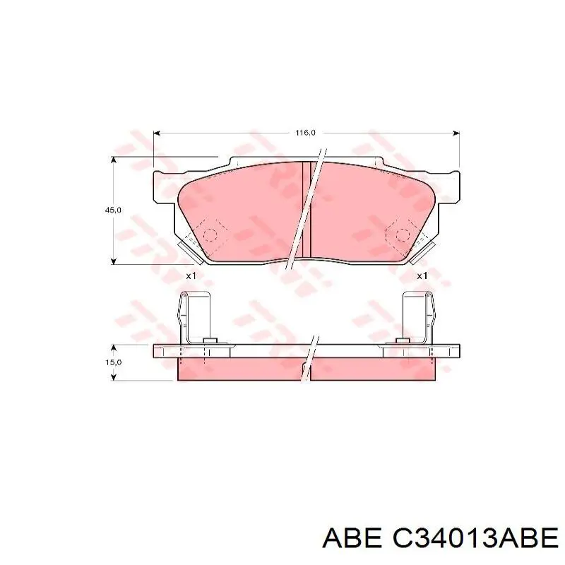 Диск переднього гальма ABE C34013ABE ціна, від 20.86 USD