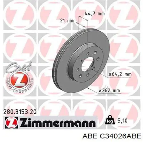 Купити C34026ABE ABE Ротор гальмівний