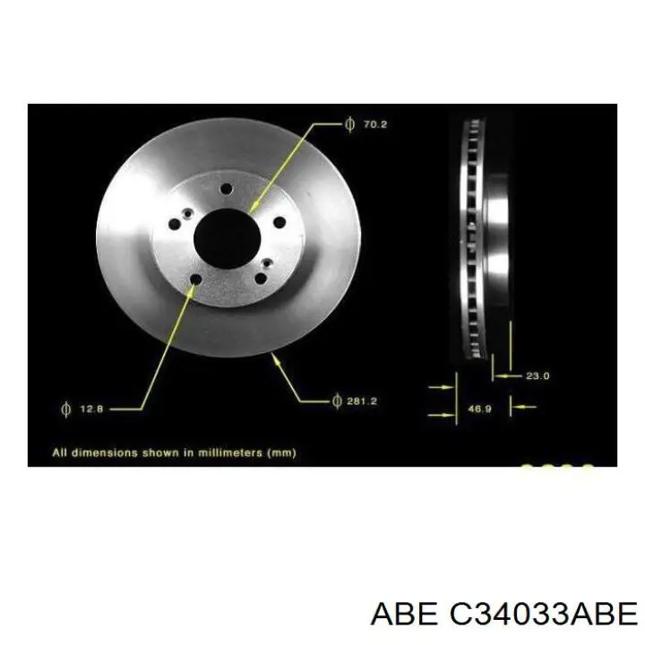 Гальмівні диски передні C34033ABE ABE